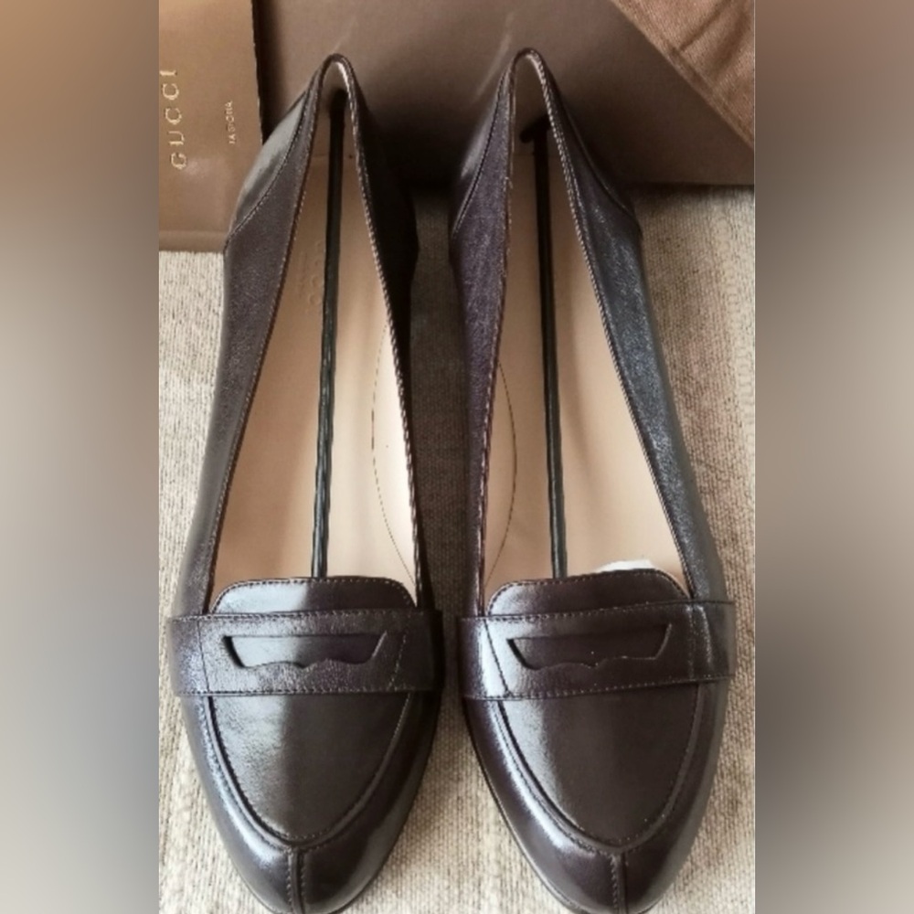 Gucci Oxford Loafers Women's Shoes Leather